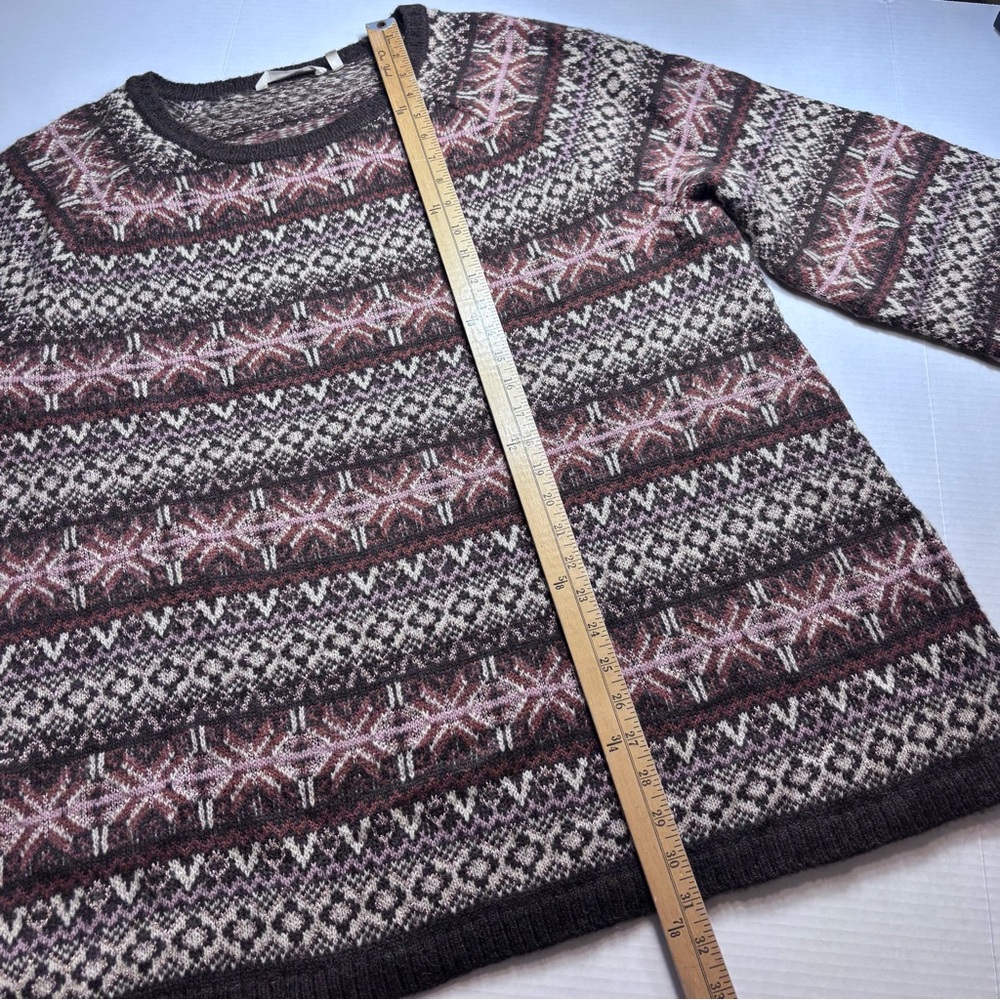 Soft Surroundings Julietta Brown Fair Isle Wool Alpaca Blend Sweater Women’s 3X - Picture 6 of 12